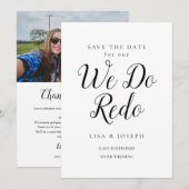 We Do Redo Wijzigingsdatum Bewaar de datum Foto Save The Date (Voorkant / Achterkant)