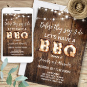 We Do Retro Rustic Engagement Party Kaart