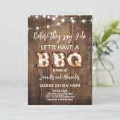 We Do Retro Rustic Engagement Party Kaart (Staand voorkant)