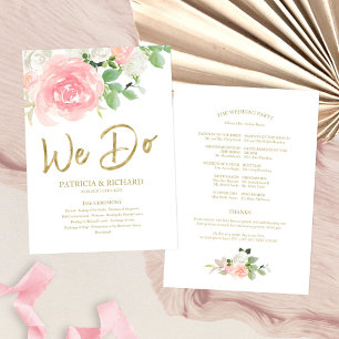We Do Roze Blush Rozen Bloemstuk Gouden Huwelijksp Programma