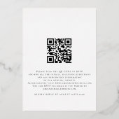 We Do Script QR Code Echt Goud Folie Bruiloft Uitnodiging (Achterkant)