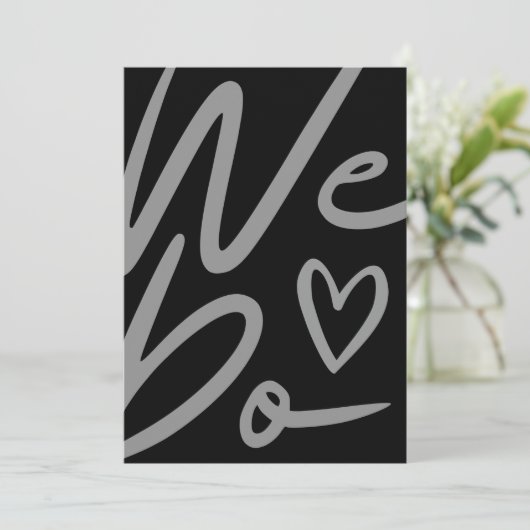 We Do Simple Back Wedding Card Feestdagenkaart (Staand voorkant)