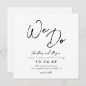 We Do Simple Vierkante Trouw Uitnodigingen (Voorkant / Achterkant)