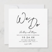 We Do Simple Vierkante Trouw Uitnodigingen (Voorkant)
