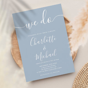 We Do Stof Blauw Onderschrift Script Trouw Kaart