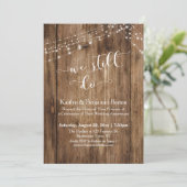 We Do Typografie Rustic Houten Jubileum Kaart (Staand voorkant)