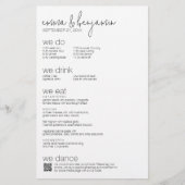 We doen - alles in één BW - QR - Foto's - Bruiloft Briefpapier (Voorkant)