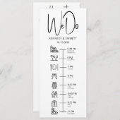 We doen Barn Wedding Day Timeline Flat-programma Programma (Voorkant / Achterkant)