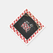 We doen BBQ Paper Napkin - Gingham Servet (Hoek)