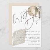 We doen Boho Pampas Grass Wedding Kaart (Voorkant / Achterkant)