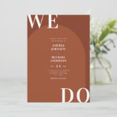 We doen Boho Terracotta Arch Fall bruiloft Kaart (Staand voorkant)