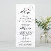 We doen dat, Modern Black Script, Wedding Ceremoni Programma (Staand voorkant)