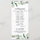 We doen dat wel, Eucalyptus Greenery Wedding Cerem Programma (Achterkant)