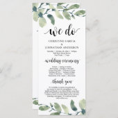 We doen dat wel, Eucalyptus Greenery Wedding Cerem Programma (Voorkant / Achterkant)