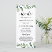 We doen dat wel, Eucalyptus Greenery Wedding Cerem Programma (Staand voorkant)