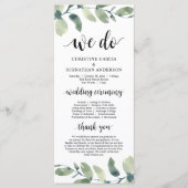 We doen dat wel, Eucalyptus Greenery Wedding Cerem Programma (Voorkant)