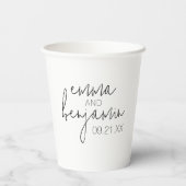 We doen Drink Eat Dance - Modern Wedding Papieren Bekers (Achterkant)