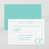 We doen een huwelijk RSVP kaartje (Voorkant / Achterkant)