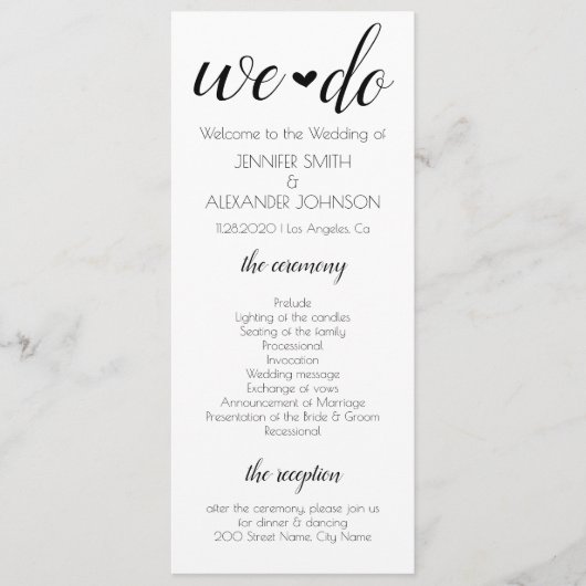 We doen een huwelijksprogramma programma (Voorkant)