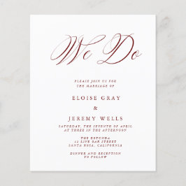 We doen een huwelijksuitnodiging