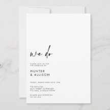 We doen een huwelijksuitnodiging