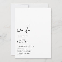 We doen een huwelijksuitnodiging kaart