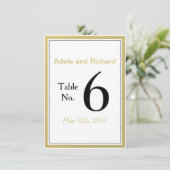 We doen een modern Chic Wedding Table Number Kaart (Staand voorkant)
