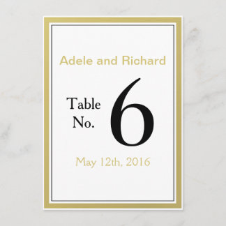 We doen een modern Chic Wedding Table Number Kaart
