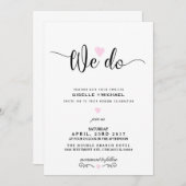 We doen een roze uitnodiging voor een bruiloft (Voorkant / Achterkant)