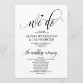 We doen een trouwprogrammakaart 5x7 modern design programma (Voorkant)