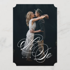 We doen een uitnodiging voor het fotohuwelijk