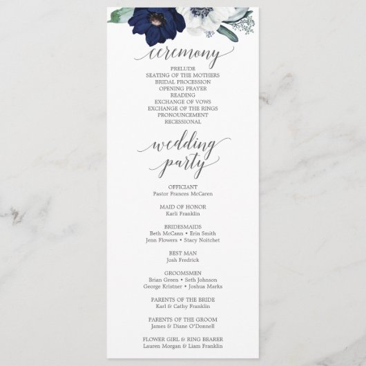 We doen een weddenschap met Navy Blooms Programma (Achterkant)