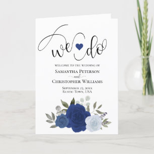 We doen elegante blauwe Waterverf Rozen Boho bruil Programma