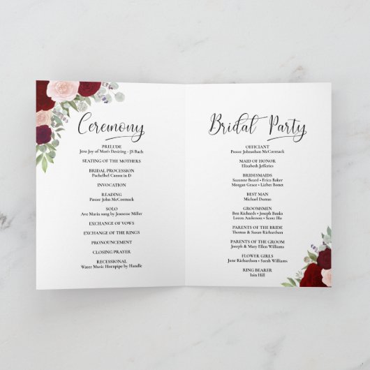 We doen elegante Bourgondische Blush Boho Rozen br Programma (Binnen)