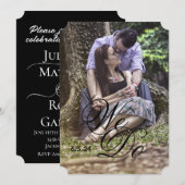 We doen elegante foto bruiloft uitnodiging (Voorkant / Achterkant)