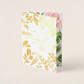 We doen florale waterverf en echte folie bruiloft folie kaarten (Voorkant)