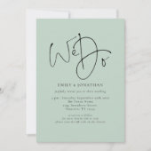 We doen foto overlay script QR code sage bruiloft Kaart (Voorkant)