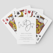 We doen gouden script wit bruiloft pokerkaarten (Achterkant)
