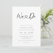 We doen hart lettertype bruiloft kaart (Staand voorkant)