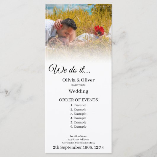 We doen het - Het zoenen van een paar op een weide Programma (Voorkant)