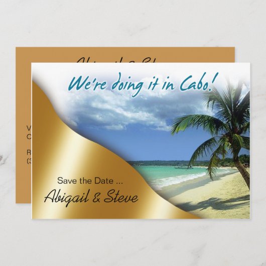 We doen het in Cabo! Save the Date (Voorkant / Achterkant)