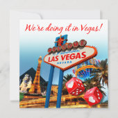 We doen het in Vegas Wedding Kaart (Voorkant)