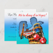 We doen het in Vegas Wedding Kaart (Voorkant / Achterkant)
