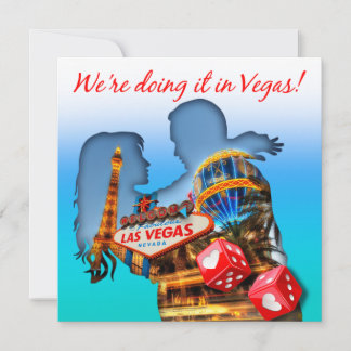 We doen het in Vegas Wedding Kaart