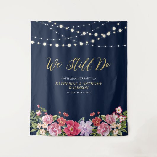 We doen het nog steeds | String Lights 50 Wedding  Wandkleed (Voorkant)