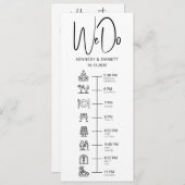 We doen kerk bruiloft dag tijdlijn plat programma (Voorkant / Achterkant)