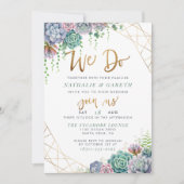 'We doen' met de hand geschreven script en Succule Kaart (Voorkant)