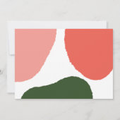 We doen modern abstract rood, roze + groen aankondiging (Achterkant)