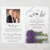 We doen moderne Amethist Paarse Roos bruiloft prog (Voorkant)