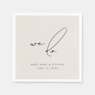 We doen moderne calligrafie-bruiloft servet